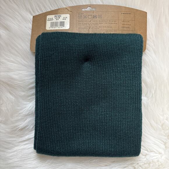 Nike Sport Swoosh Unisex Knit Scarf New Green Logo Sporty Classic Timeless - Picture 2 of 3